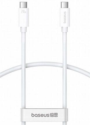 Дата кабель baseus superior series 2 usb4 full-function type-c to type-c 240w (1m) (p10365200211) moon white