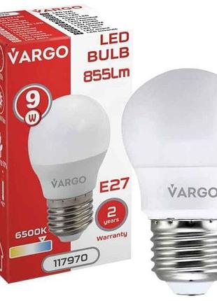 Лампа світлодіодна 9w e27 g45 6500k 220v (v-117970) тм vargo