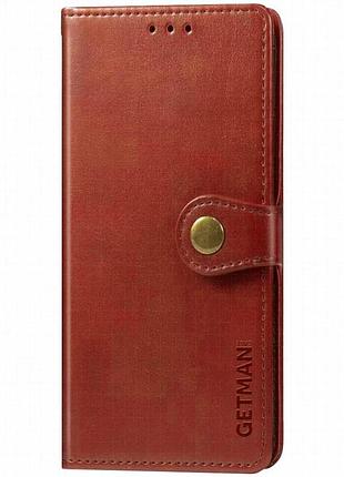 Кожаный чехол-книжка getman gallant (pu) для xiaomi redmi 5 plus / redmi note 5 (single camera) красный