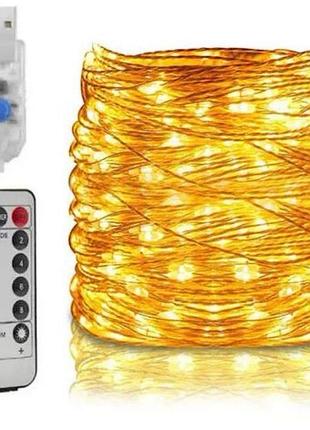 3606-код 2025 гирлянда медная проволка 200led 20m юсб теплая 76-20 (100)
