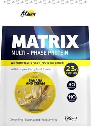 Fitwin matrix 77% 900 грамм клубничный йогурт
