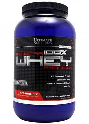 Ultimate prostar 100% whey protein 907 грамм клубника