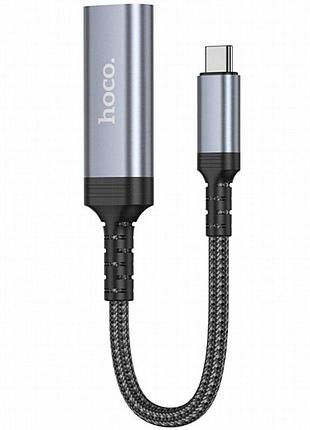 Переходник hoco ua43a type-c to hdtv (0.2m) metal gray