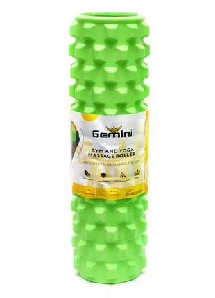 Роллер для занятий йогой и пилатесом gemini grid bubble roller g0010 зелёный 3