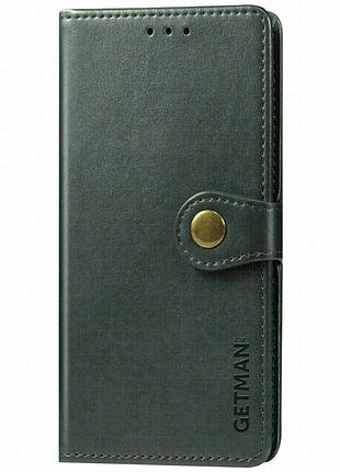 Кожаный чехол-книжка getman gallant (pu) для samsung galaxy a25 5g зеленый