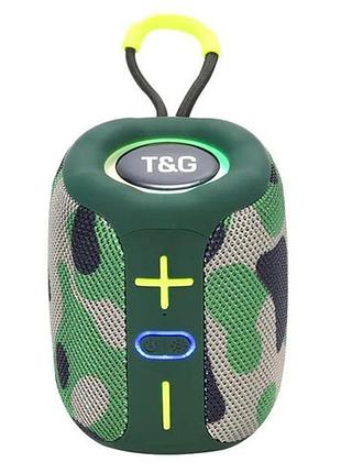 Bluetooth-колонка с rgb подсветкой, speakerphone, радио, camouflage