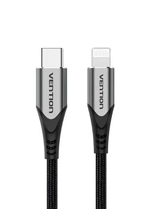 Кабель vention usb. c to lightning cable gray aluminum alloy type (tachf) (tachf)