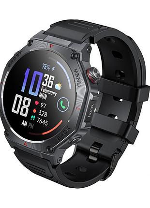 Смарт-годинник hoco amoled. mah. gps sports watch(call version) black ( )