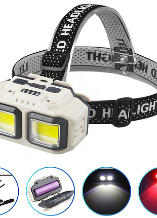 Ліхтар налобний ), motion sensor, waterproof,, зп type-c, box
