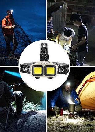 Ліхтар налобний ), motion sensor, waterproof,, зп type-c, box 10