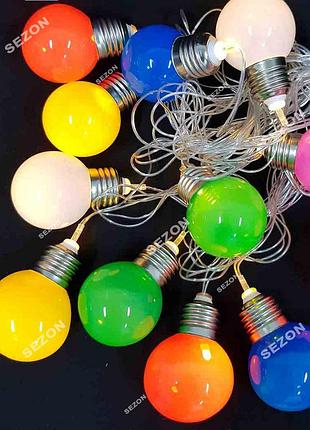 Фигурки led, "райдужные лампочки", 5м+ переходник, теплый белый