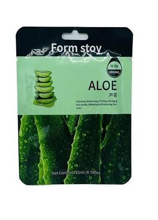 Тканевая маска для лица, "form stoy aloe", ml