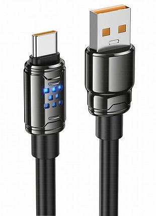Дата кабель hoco u143 joy usb to type-c 5a (1.2m) black