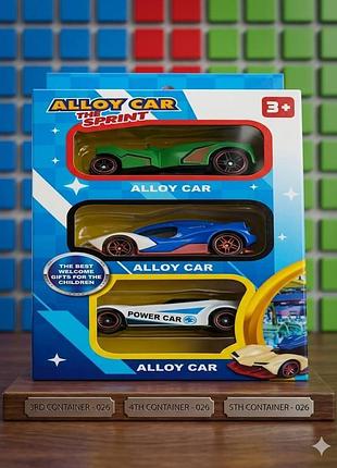 Набір металевих іграшкових машин “alloy car the sprint” (3 шт.)