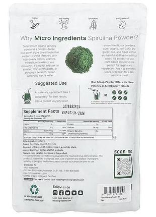 Micro ingredients organic spirulina powder 454 g 2