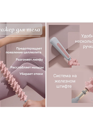 Скалка лімфодренаж масажер для тіла антицелюлітний роликовий качалка ()