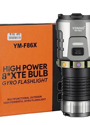 Фонарь yemao,, зу type-c, колпачек, магнит