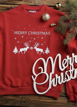 Женский\мужской новогодний свитшот - merry christmas