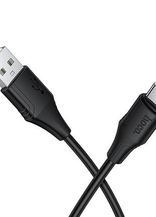 Кабель hoco bien silicone charging data cable type-c black ( ) 3