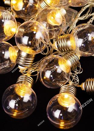 Лампочки 40мм, led, 7м, білий теплий