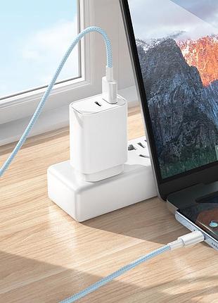 Кабель borofone source charging data cable type-c white ( ) 4