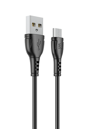 Кабель wibrand boa pvc charging data cable for micro black (wi. )