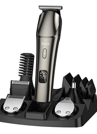 Машинка для стрижки hoco mah.. multi-function electric clipper grooming set metal gray ( )