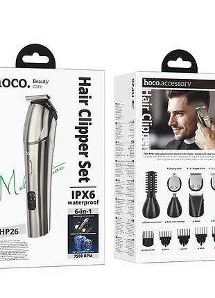 Машинка для стрижки hoco mah.. multi-function electric clipper grooming set metal gray ( ) 2