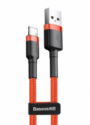 Дата кабель baseus cafule usb to lightning 1.5a (2m) (calklf-c) красный / черный