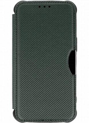 Кожаный чехол-книжка getman razor (pu) для samsung galaxy a55 green