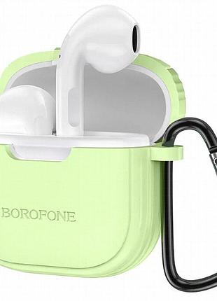 Беспроводные tws наушники borofone bw29 case lemon green