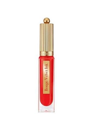 Жидкая матовая помада для губ bourjois rouge velvet ink liquid lipstick 07 fushia cha cha 3.5 мл