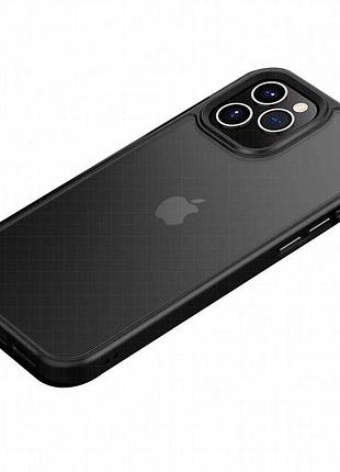 Tpu+pc чехол metal buttons для apple iphone 12 pro / 12 (6.1") черный / black
