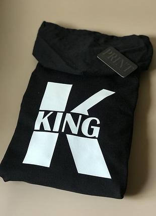 Мужская толстовка худи с капюшоном и карманом king