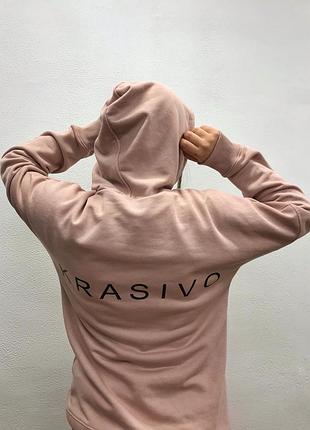 Женская толстовка\ худи с надписью: "krasivo".
