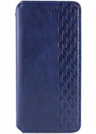 Кожаный чехол-книжка getman cubic (pu) для xiaomi redmi note 15 pro+ 5g синий