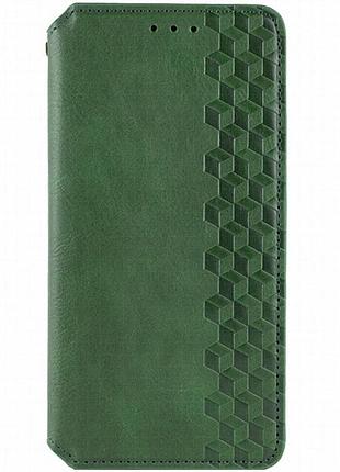 Кожаный чехол-книжка getman cubic (pu) для xiaomi poco f5 / note 12 turbo зеленый
