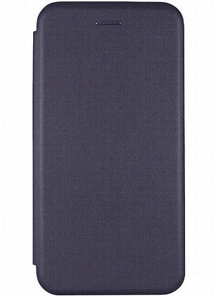 Кожаный чехол-книжка classy для motorola edge 50 neo темно-синий