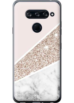 Чохол 2d пластиковий на телефон lg v40 thinq пастельний мармур "4342t-1577-58250"