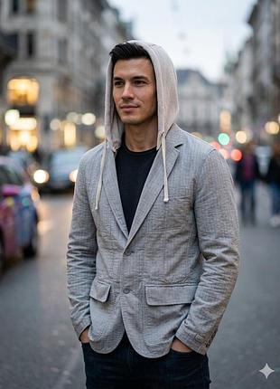 Armani exchange коттоновый блейзер,пиджак,стиль кэжуал,m