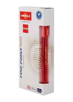 Ручка кулькова червоний trio ux-104-06 тм unimax