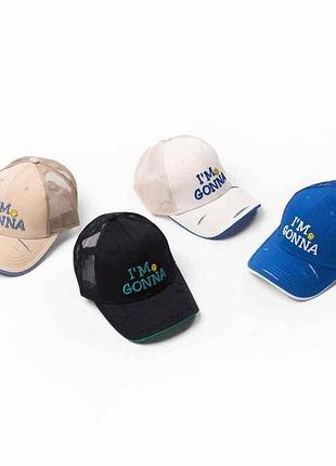 Кепка карамель коттон с сеткой im conna арт.8563 р.52-54 тм glory kids