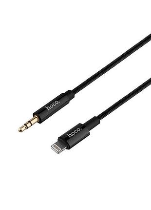 Аудіокабель hoco upa19 digital audio lightning to aux 3.5mm чорний