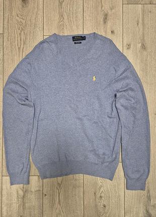 Мужской пуловер с v-образным вырезом polo ralph lauren,m