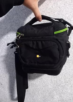 Черная фотосумка case logic kontrast s s shoulder bag dilcwhite-101