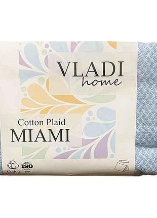 Плед 140*200 miami 02s/glenn білий-сір-блак тм vladi