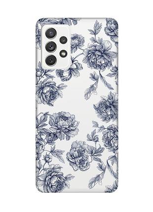 Прозрачный чехол на samsung galaxy a72 (a725) ночные цветы (принт 432)