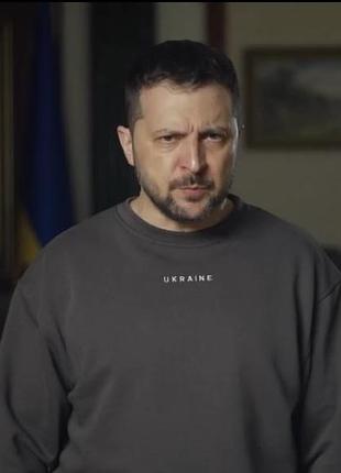 Темно-сірий світшот ukraine як у зеленського xxl