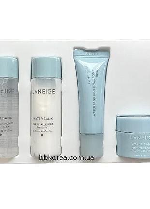 Увлажняющий гиалуроновый набор для кожи, склонной к сухости laneige water bank blue hyaluronic 4 step essential kit