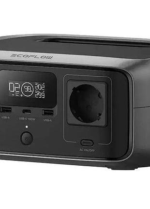 Портативная зарядная станция ecoflow river 3 ups 245 вт·ч, 300 вт, пиковая 600 вт, lifepo4, ибп <20 мс, usb-c 100 вт